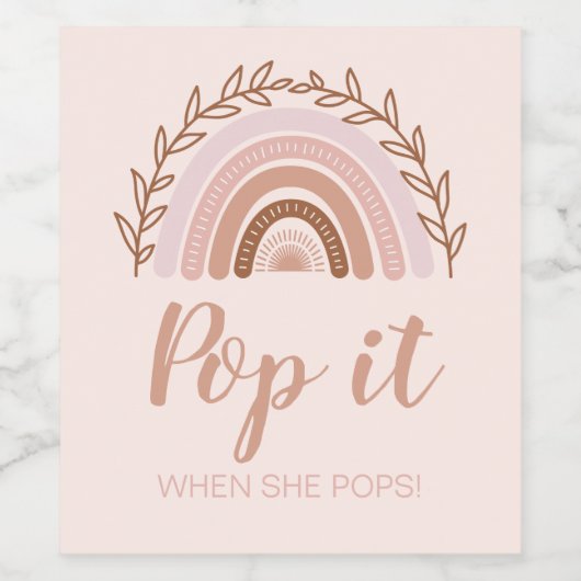 Boho Rainbow Bottle Étiquette (Étiquettes simples)