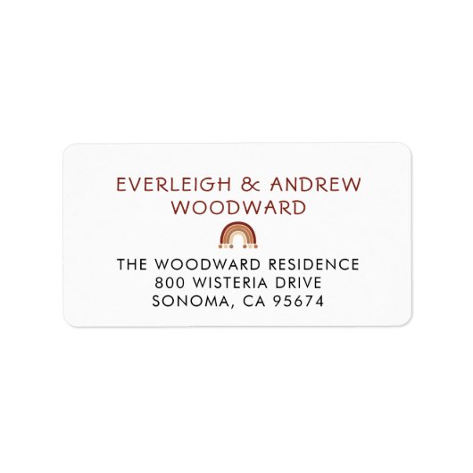 Boho Rainbow Boy Baby shower Etiket (Voorkant)