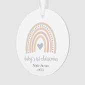 Boho Rainbow Boy Photo Baby First Christmas (devant)