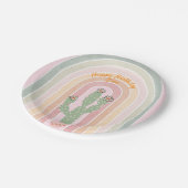 Boho Rainbow Cactus Fiesta Papieren Bordje (Gekanteld)