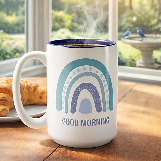 Boho Rainbow Coffee Mug Gift Tweekleurige Koffiemok