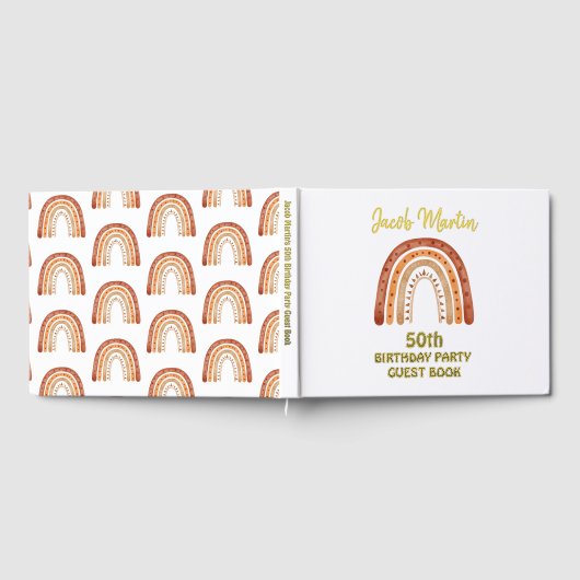 Boho Rainbow Custom Birthday Party Foil Guides (Complet)