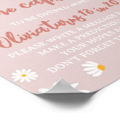 Boho Rainbow Daisy Verjaardag Tijd Capsule teken Poster (Hoek)