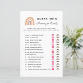 Boho Rainbow Devine Qui Maman Ou Papa Cartes De Je (Debout devant)