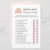 Boho Rainbow Devine Qui Maman Ou Papa Cartes De Je (Devant / Derrière)