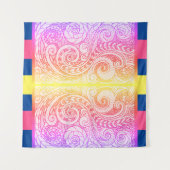 Boho Rainbow Doodle Tapisserie murale (Devant (Horizontal))
