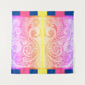 Boho Rainbow Doodle Tapisserie murale (Devant)