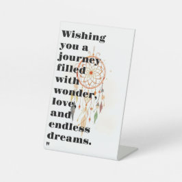 Boho Rainbow Dreamcatcher | Whimsical Waterverf G Reclamebord Met Voetstuk