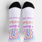 Boho Rainbow één verjaardag kinder heldere retro v Sokken (Top)