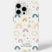 Boho Rainbow en Sunburst - Minimalistisch Abstract Case-Mate iPhone Case (Achterkant)