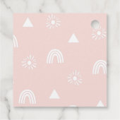 Boho Rainbow en Sunshine 1e verjaardag Bedankjes Labels (Achterkant)