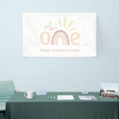Boho Rainbow en Sunshine 1e verjaardag Spandoek (Beurs)