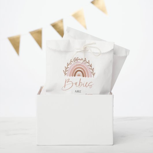 Boho Rainbow Favor Bag, Dusty Roos Terracotta Bedankzakje (Feest)