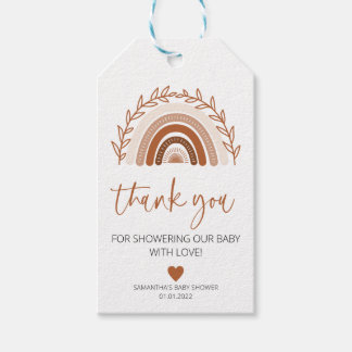 Boho Rainbow Favors Label, Earthy Baby shower Labe Cadeaulabel