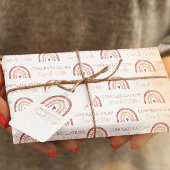 Boho Rainbow Félicitations Envelopper des feuilles