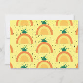 Boho Rainbow First Birthday, anananas Kaart (Achterkant)