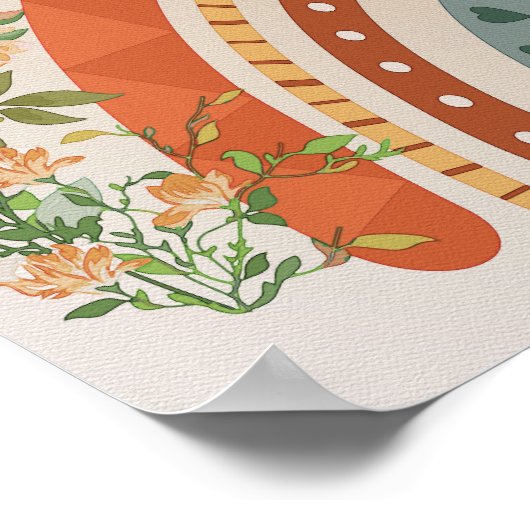 Boho Rainbow Flower Nursery Print Kinder Room Post (Hoek)