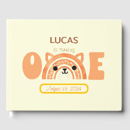 Boho Rainbow Fox First Birthday Gastenboek