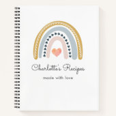 Boho Rainbow Gepersonaliseerd recept Notitieboek (Voorkant)