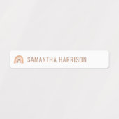 boho rainbow gepersonaliseerde naam schoollabels labels (Design 1)