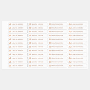 boho rainbow gepersonaliseerde naam schoollabels labels