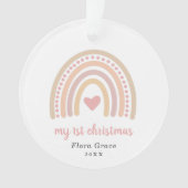 Boho Rainbow Girl Baby Photo Mon premier Noël (devant)