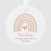 Boho Rainbow Girl Birth Statistiques Photo Baby Ch (devant)