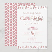 Boho Rainbow Girl Lovely Onederful Birthday Kaart (Voorkant / Achterkant)