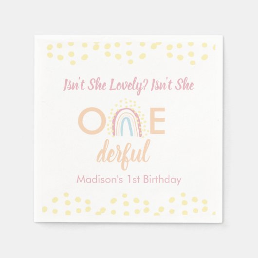 Boho Rainbow Girl nederful Servet (Voorkant)