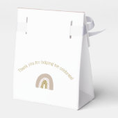 Boho Rainbow Glitter Heart First Birthday Favor Bo Bedankdoosjes (Achterkant)