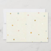 Boho Rainbow Golden Birthday Uitnodiging (Achterkant)