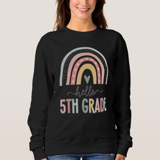 Boho Rainbow Hallo 5e graad 5e graad Trui (Voorkant)