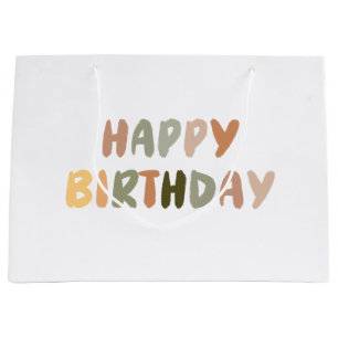 Boho Rainbow Handgeschreven Happy Birthday Groot Cadeauzakje
