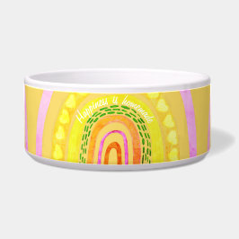 Boho Rainbow 'Happiness is Homemade' Voerbakje