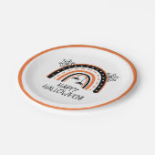 Boho Rainbow Happy Halloween Papieren Bordje (Gekanteld)