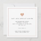 Boho Rainbow Heart Baby shower Kaart (Achterkant)