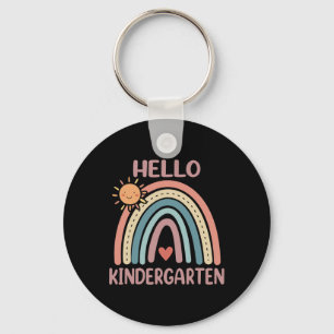 Boho Rainbow Heart voor leraren Vrouwen Hallo Kind Sleutelhanger