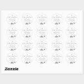 Boho Rainbow & Hearts Holly Jolly Envelop Afdichti Ronde Sticker (Vel)