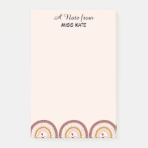 Boho Rainbow Hearts Post-it N personnalisé pour en