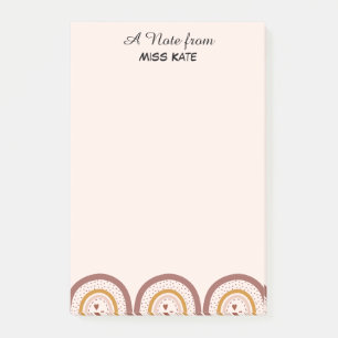 Boho Rainbow Hearts Post-it N personnalisé pour en