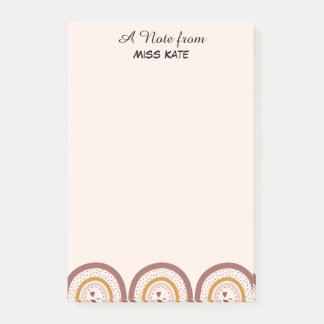 Boho Rainbow Hearts Post-it N personnalisé pour en