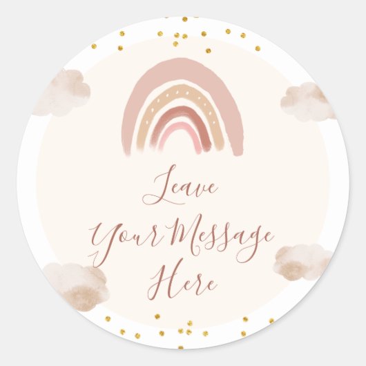 Boho Rainbow is niet dat ze je liefdevolle boodsch Ronde Sticker (Voorkant)