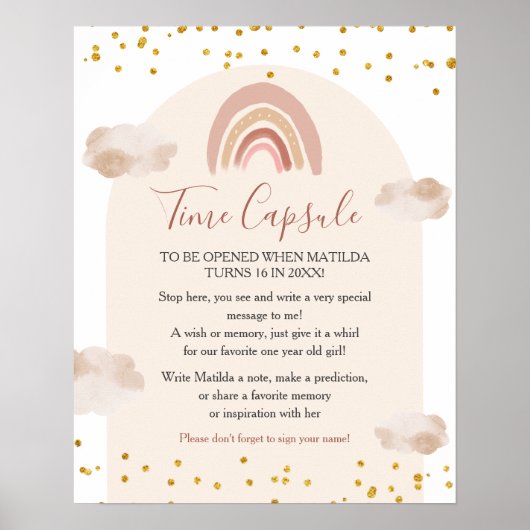 Boho Rainbow is niet haar prachtige tijdcapsule Poster (Voorkant)