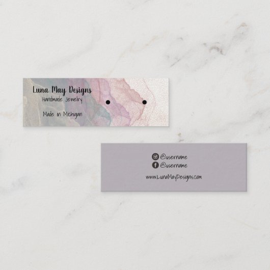 Boho Rainbow Jewelry Carte de visite (Devant / Derrière)