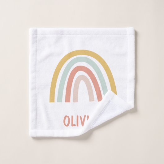 Boho Rainbow Kids Personnalisé (Gant de toilette)