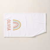 Boho Rainbow Kinder gepersonaliseerd Handdoek (Handdoek)