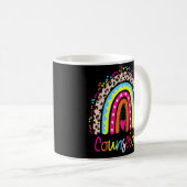 Boho Rainbow Leopard Back Koffiemok (Voorkant rechts)