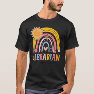 Boho Rainbow Librarian Squad eerste dag van de sch T-shirt
