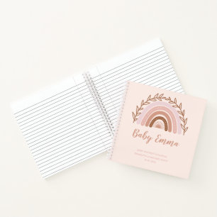 Boho Rainbow Livre d'invité, Terracotta Dusty Rose