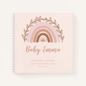 Boho Rainbow Livre d'invité, Terracotta Dusty Rose (Devant)